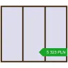 Pricing Tilt-and-Turn 2600x2200 mm REHAU OPTIMUM EURO-DESIGN 70 DARK_OAK two-sided. Price: 5 322.75 PLN