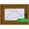 Pricing Tilt-and-Turn 700x500 mm REHAU OPTIMUM EURO-DESIGN 70 GOLDEN OAK two-sided. Price: 870.19 PLN