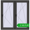 Pricing Tilt-and-Turn 1300x1350 mm REHAU ENERGY-SAVING SYNEGO MD BASALT_GREY two-sided. Price: 2160,32 zł