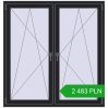Pricing Tilt-and-Turn 1425x1490 mm REHAU ENERGY-SAVING SYNEGO MD BLACK_ULTI-MATT two-sided. Price: 2483,31 zł