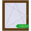 Pricing Tilt-and-Turn 1090x1250 mm REHAU OPTIMUM EURO-DESIGN 70 WALNUT two-sided. Price: 2 239.5 PLN