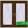 Pricing Tilt-and-Turn 1035x1010 mm REHAU ENERGY-SAVING SYNEGO MD DARK_OAK two-sided. Price: 1877,33 zł