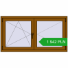 Pricing Tilt-and-Turn 1400x750 mm REHAU OPTIMUM EURO-DESIGN 70 GOLDEN OAK two-sided. Price: 1 941.5 PLN