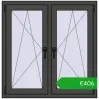 Ustalenie cen Okna skrzydłowe 1035x1055 mm REHAU ENERGY-SAVING SYNEGO MD BASALT_GREY dwustronny. Cena: 406,40 €