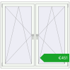 Pricing Tilt-and-Turn 1545x1490 mm REHAU ENERGY-SAVING SYNEGO MD RAL 9016 Traffic white two-sided. Price: 451,17 €