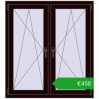 Pricing Tilt-and-Turn 1110x1220 mm REHAU ENERGY-SAVING SYNEGO MD CHOCOLATE_BROWN two-sided. Price: 458,25 €