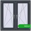 Pricing Tilt-and-Turn 1005x1010 mm REHAU ENERGY-SAVING SYNEGO MD ANTHRACITE_GREY_STRUKTURAL two-sided. Price: 1857,62 zł
