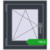Ustalenie cen Okna skrzydłowe 500x560 mm CLASICTHERM 70 ANTHRACITE_GREY_STRUKTURAL dwustronny. Cena: 198,32 €