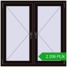 Pricing Tilt-and-Turn 1200x1200 mm REHAU OPTIMUM EURO-DESIGN 70 BLACK_BROWN two-sided. Price: 2 205.71 PLN