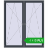 Pricing Tilt-and-Turn 1800x2100 mm REHAU OPTIMUM EURO-DESIGN 70 ANTHRACITE_GREY_STRUKTURAL two-sided. Price: 4 415.13 PLN