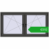 Ustalenie cen Okna skrzydłowe 1710x875 mm REHAU ENERGY-SAVING SYNEGO MD BASALT_GREY dwustronny. Cena: 510,18 €