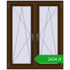 Pricing Tilt-and-Turn 1005x1220 mm REHAU ENERGY-SAVING SYNEGO MD DARK_OAK two-sided. Price: 2634,11 zł