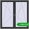 Ustalenie cen Okna skrzydłowe 1650x1650 mm REHAU OPTIMUM EURO-DESIGN 70 ANTHRACITE_GREY_GLATT dwustronny. Cena: 2 660.4 PLN