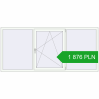 Pricing Tilt-and-Turn 2500x1140 mm REHAU OPTIMUM EURO-DESIGN 70 RAL 9016 Traffic white two-sided. Price: 1 876.18 PLN