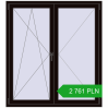 Pricing Tilt-and-Turn 1360x1500 mm REHAU OPTIMUM EURO-DESIGN 70 BLACK_BROWN two-sided. Price: 2 761.12 PLN