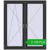 Pricing Tilt-and-Turn 1300x1500 mm REHAU OPTIMUM EURO-DESIGN 70 ANTHRACITE_GREY_GLATT two-sided. Price: 3 149 PLN