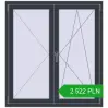 Pricing Tilt-and-Turn 1200x1300 mm REHAU OPTIMUM EURO-DESIGN 70 ANTHRACITE_GREY_STRUKTURAL two-sided. Price: 2 521.96 PLN