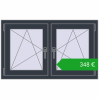 Ustalenie cen Okna skrzydłowe 1065x650 mm REHAU ENERGY-SAVING SYNEGO MD ANTHRACITE_GREY_STRUKTURAL dwustronny. Cena: 348,01 €