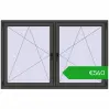 Pricing Tilt-and-Turn 1785x1145 mm REHAU ENERGY-SAVING SYNEGO MD BASALT_GREY two-sided. Price: 560,23 €