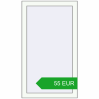 Pricing Tilt-and-Turn 565x985 mm REHAU OPTIMUM EURO-DESIGN 70 RAL 9016 Traffic white two-sided. Price: 55.44 EUR