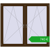 Pricing Tilt-and-Turn 1755x1550 mm REHAU ENERGY-SAVING SYNEGO MD DARK_OAK two-sided. Price: 739,57 €