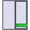 Pricing Tilt-and-Turn 1800x2100 mm REHAU OPTIMUM EURO-DESIGN 70 ANTHRACITE_GREY_STRUKTURAL two-sided. Price: 3 514.92 PLN