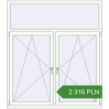 Pricing Tilt-and-Turn 1600x1800 mm REHAU OPTIMUM EURO-DESIGN 70 RAL 9016 Traffic white two-sided. Price: 2 316.09 PLN