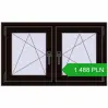 Pricing Tilt-and-Turn 1000x600 mm REHAU OPTIMUM EURO-DESIGN 70 BLACK_BROWN two-sided. Price: 1 488 PLN