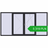 Pricing Tilt-and-Turn 2800x1400 mm REHAU ENERGY-SAVING SYNEGO MD BLACK_ULTI-MATT two-sided. Price: 5 318.61 PLN