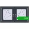 Pricing Tilt-and-Turn 990x560 mm EPSILON OPTIMA ANTHRACITE_GREY_STRUKTURAL two-sided. Price: 188,34 €