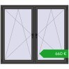 Pricing Tilt-and-Turn 1755x1520 mm REHAU ENERGY-SAVING SYNEGO MD BASALT_GREY two-sided. Price: 659,91 €