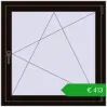 Pricing Tilt-and-Turn 1000x1000 mm REHAU ENERGY-SAVING SYNEGO MD BLACK_BROWN two-sided. Price: 412,91 €