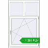 Pricing Tilt-and-Turn 1000x1500 mm REHAU OPTIMUM EURO-DESIGN 70 RAL 9016 Traffic white two-sided. Price: 1 361.03 PLN