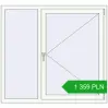 Pricing Tilt-and-Turn 1360x1250 mm REHAU OPTIMUM EURO-DESIGN 70 RAL 9016 Traffic white two-sided. Price: 1 359 PLN