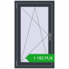 Pricing Tilt-and-Turn 650x1100 mm REHAU OPTIMUM EURO-DESIGN 70 ANTHRACITE_GREY_STRUKTURAL two-sided. Price: 1 182.01 PLN