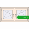 Ustalenie cen Okna skrzydłowe 990x500 mm REHAU OPTIMUM EURO-DESIGN 70 CREAME_WHITE_50L-2 dwustronny. Cena: 209,01 €