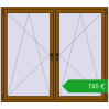 Ustalenie cen Okna skrzydłowe 1755x1565 mm REHAU ENERGY-SAVING SYNEGO MD GOLDEN OAK dwustronny. Cena: 745,39 €