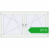 Pricing Tilt-and-Turn 1770x950 mm REHAU ENERGY-SAVING SYNEGO MD RAL 9016 Traffic white two-sided. Price: 376,85 €