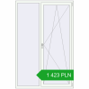 Pricing Okna skrzydłowe 1400x2100 mm REHAU OPTIMUM EURO-DESIGN 70 RAL 9016 Traffic white dwustronny. Price: 1 422.86 PLN