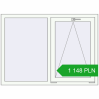 Pricing Tilt-and-Turn 1300x950 mm REHAU OPTIMUM EURO-DESIGN 70 RAL 9016 Traffic white two-sided. Price: 1 148.43 PLN