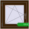Ustalenie cen Okna skrzydłowe 600x600 mm CLASICTHERM 70 DARK_OAK dwustronny. Cena: 723,21 zł
