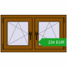 Pricing Tilt-and-Turn 990x560 mm REHAU OPTIMUM EURO-DESIGN 70 GOLDEN OAK two-sided. Price: 233.59 EUR