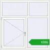Ustalenie cen Okna rozwierne 1500x1500 mm ALU STANDARD 72 RAL 9016 Traffic white dwustronny. Cena: 886,41 €