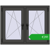 Ustalenie cen Okna skrzydłowe 1050x830 mm REHAU ENERGY-SAVING SYNEGO MD BASALT_GREY dwustronny. Cena: 390,69 €