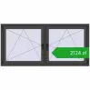 Pricing Tilt-and-Turn 1840x875 mm REHAU ENERGY-SAVING SYNEGO MD BASALT_GREY two-sided. Price: 2123,64 zł