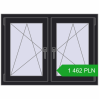 Pricing Tilt-and-Turn 1050x770 mm REHAU ENERGY-SAVING SYNEGO MD BLACK_ULTI-MATT two-sided. Price: 1461,97 zł