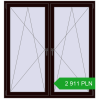Pricing Tilt-and-Turn 1500x1600 mm REHAU OPTIMUM EURO-DESIGN 70 CHOCOLATE_BROWN two-sided. Price: 2 910.63 PLN
