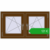 Ustalenie cen Okna skrzydłowe 990x545 mm EPSILON OPTIMA WALNUT dwustronny. Cena: 121,47 €