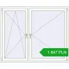 Pricing Tilt-and-Turn 1700x1400 mm REHAU ENERGY-SAVING SYNEGO MD RAL 9016 Traffic white two-sided. Price: 1 846.55 PLN