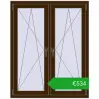 Pricing Tilt-and-Turn 1095x1355 mm REHAU ENERGY-SAVING SYNEGO MD DARK_OAK two-sided. Price: 533,91 €
